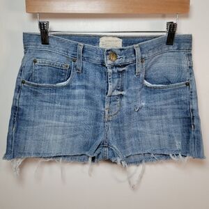 Current/Elliott Unisex Button-Fly Denim Shorts Women's 26 / Men's 29
